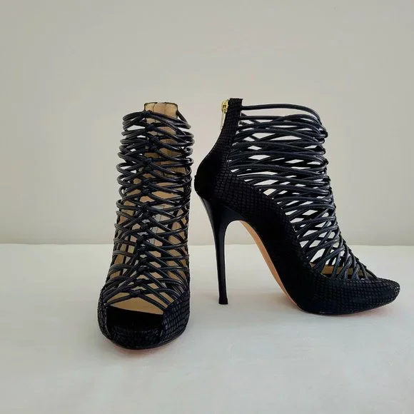 JIMMY CHOO LONDON Short Black High Heel Bootie Size 39